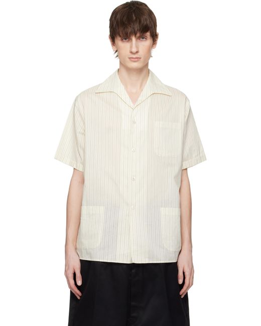 メンズ Maison Margiela ベージュ 半袖シャツ White