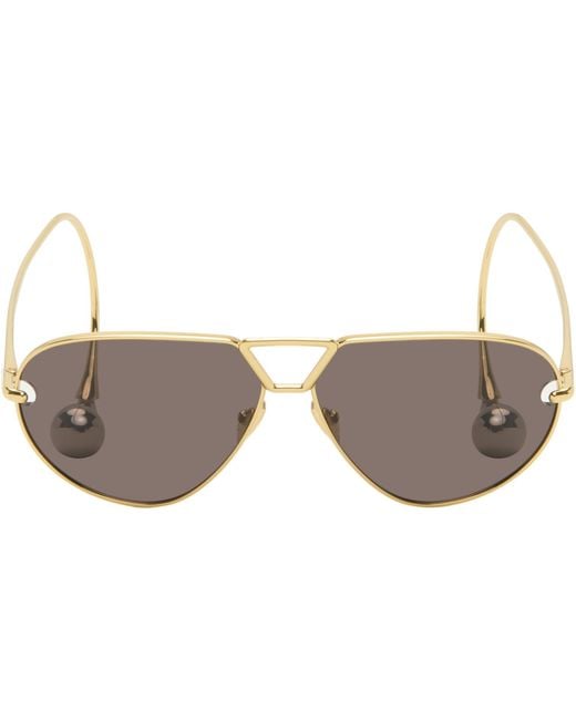 Bottega Veneta Black Drop Aviator Sunglasses for men