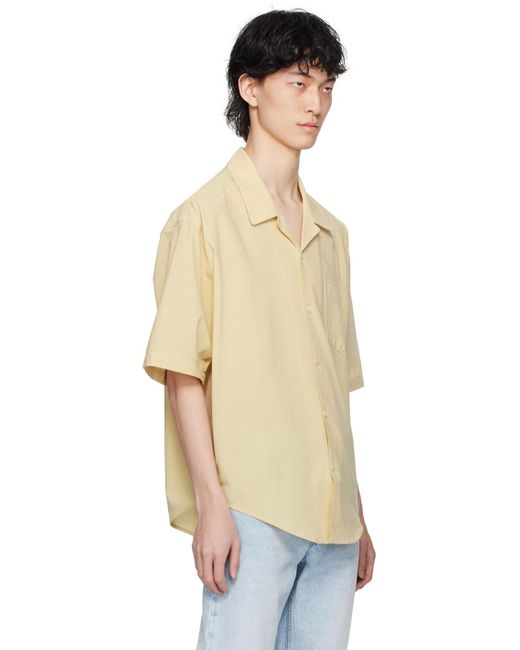 Chemise jaune à logo ami de cœur AMI pour homme en coloris Natural