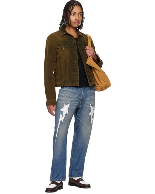 A Bathing Ape Blue Color Stone 13Oz Denim Jeans for men