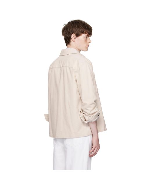 A.P.C. White Off- Leon Overshirt for men