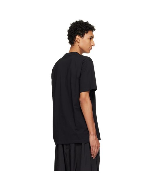 Y-3 Black Liquid Logo Short Sleeve T-Shirt for men