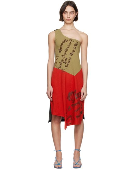 SC103 Red Hall Midi Dress