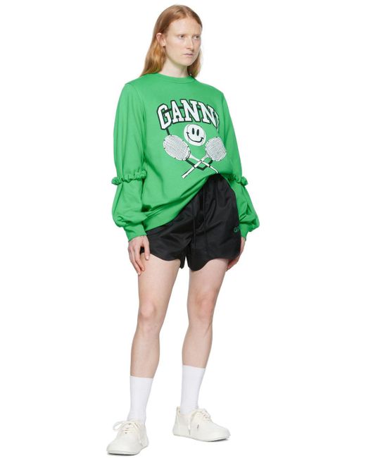 Ganni Green Ssense Exclusive Sweatshirt