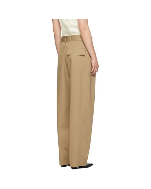 Bottega Veneta Natural Tan Tapered Trousers