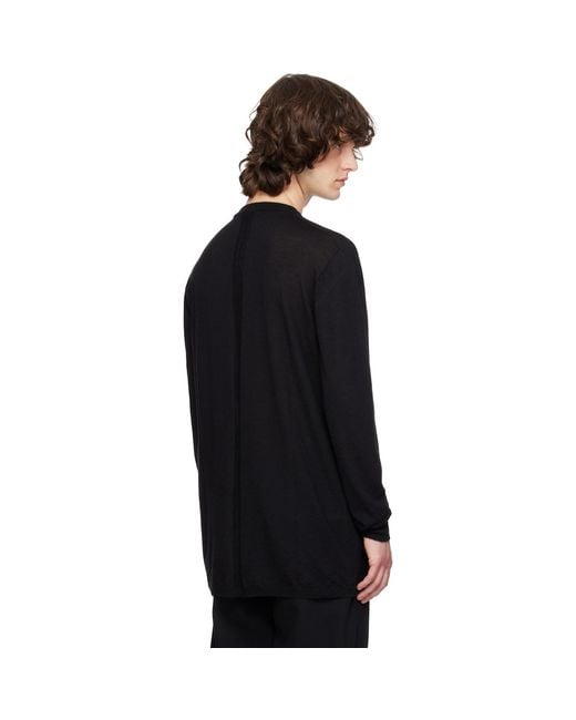 Rick Owens Black Temple Oversized Level Sweater for men