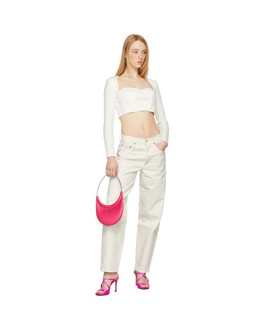ROKH White Bustiere Corset Long Sleeve T-shirt