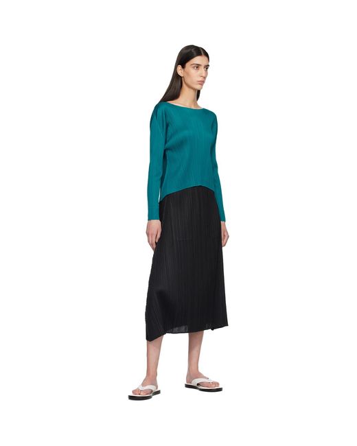 Pleats Please Issey Miyake Blue Monthly Colors October Top