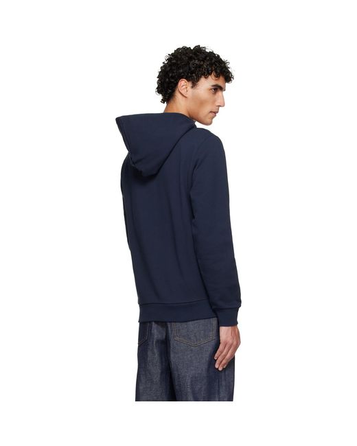A.P.C. Blue Standard Grand 'Vpc' Hoodie for men