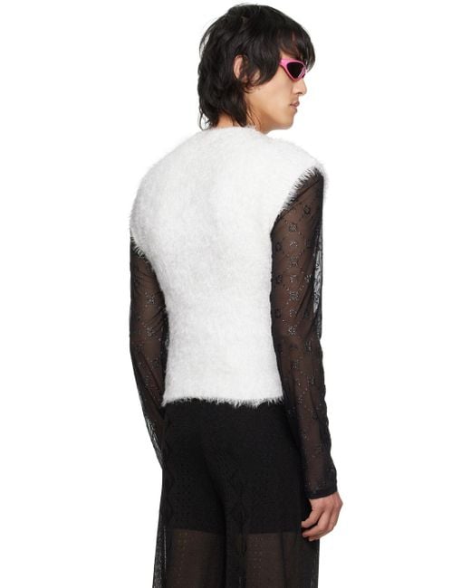 MARINE SERRE Black Off-white Wild Puffy Sweater for men