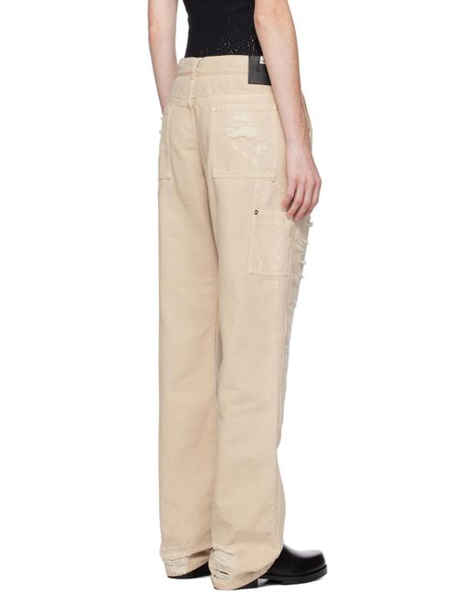 1017 ALYX 9SM Natural Off- Destroyed Trousers