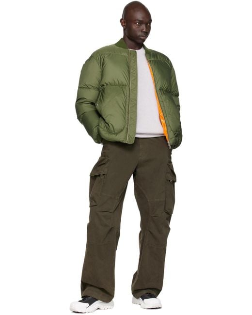 Moncler Green Diya Down Bomber Jacket for men