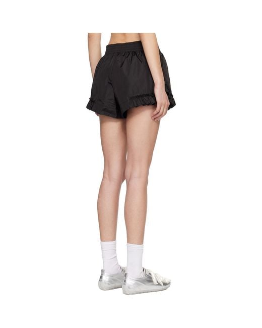 Simone Rocha Black Frill Track Shorts