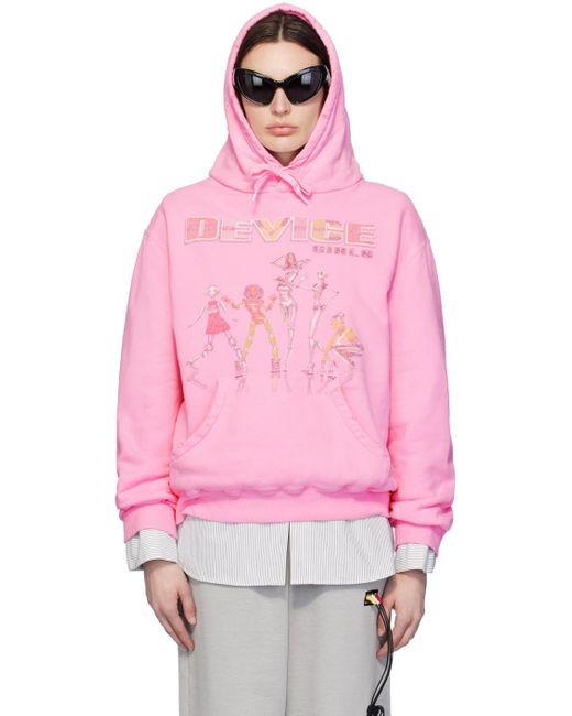 Doublet Pink Pz Today Edition Device Girls Hoodie