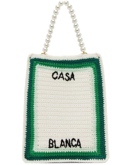 Casablancabrand Green Mini Crochet Tote for men