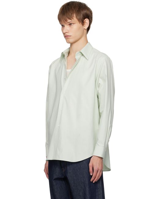 AURALEE Washed Finx Twill Shirt in Green for Men | Lyst