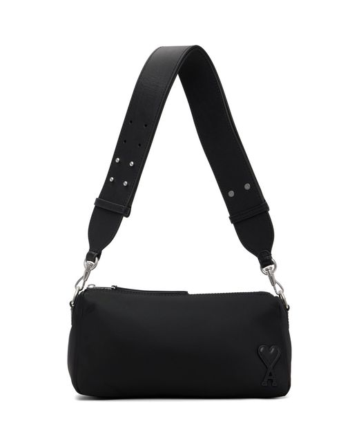 AMI Black Nylon Marcel Bag for men