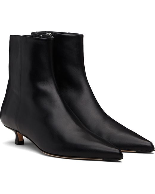 Aeyde Black Sofie Leather Ankle Boots