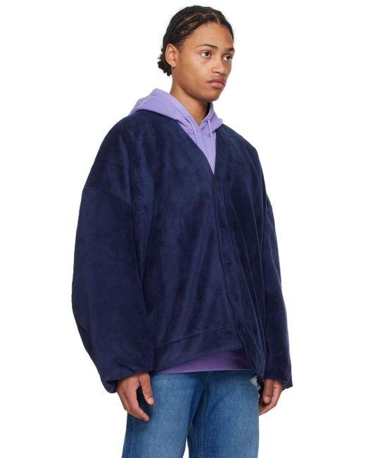 J.W. Anderson Blue Oversized Cardigan for men