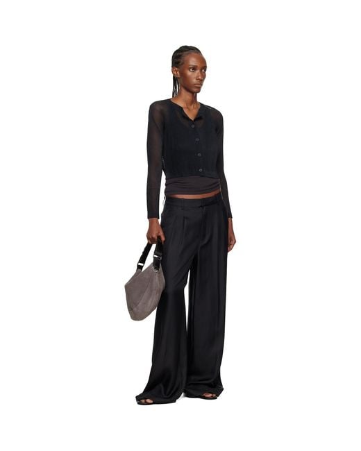 Pleats Please Issey Miyake Black Tatami April Cardigan