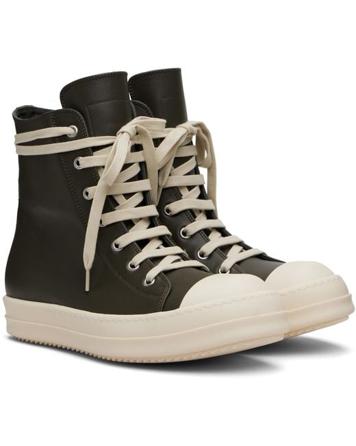 Rick Owens Black Khaki Concordians Sneakers for men