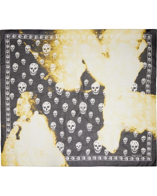 Alexander McQueen Metallic Abstract Skull Scarf for men