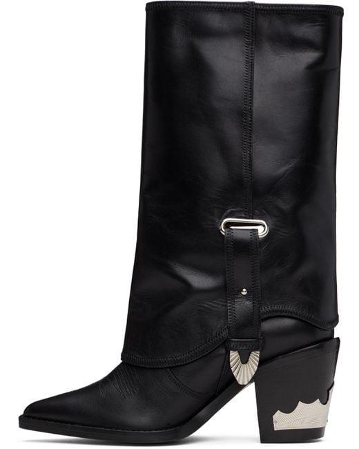 Toga Black Western Style Boots