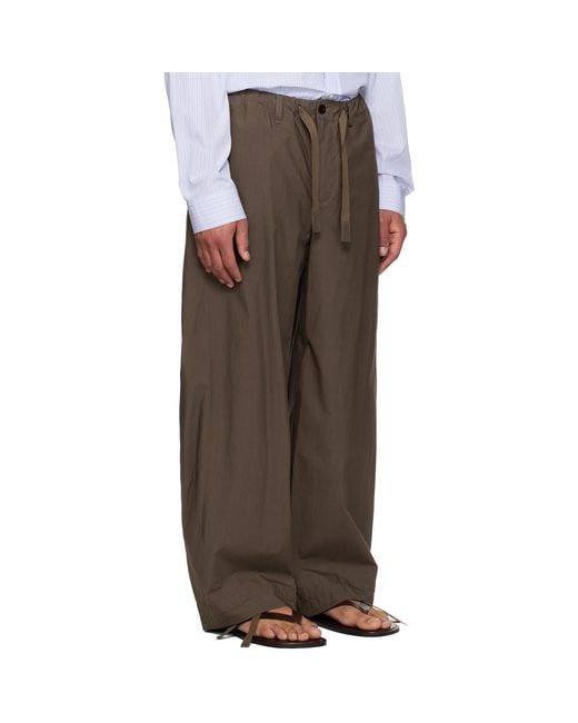 Sacai Brown Cotton Typewriter Trousers for men