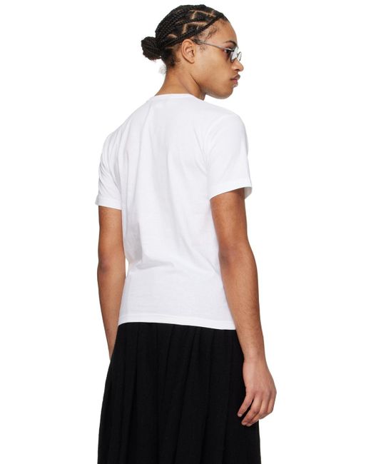 メンズ COMME DES GARÇON BLACK Comme Des Garçons Nikeエディション ホワイト Tシャツ Black