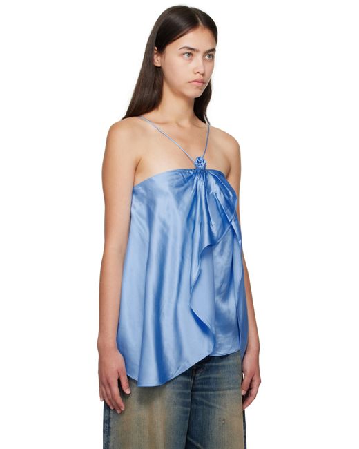 Acne Blue Satin Top