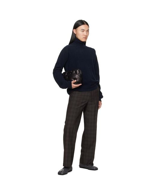 Maison Margiela Blue Virgin Wool Turtleneck for men