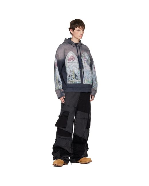 Who Decides War Blue Motley Hoodie for men
