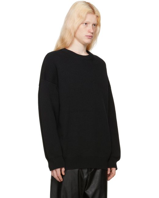 N. Hoolywood Crewneck Sweater in Black for Men | Lyst UK