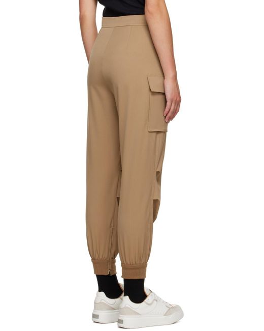 Pantalon brun clair à poches cargo Max Mara en coloris Multicolor