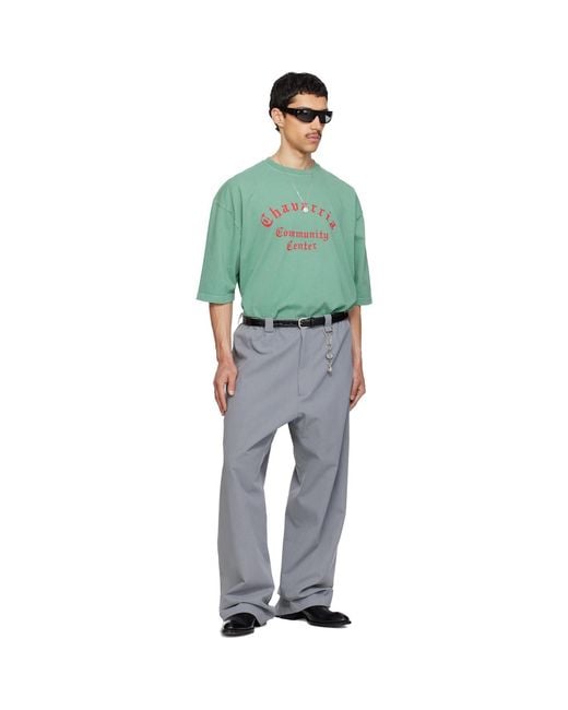 Willy Chavarria Green 'Chavarria Community Center' Buffalo T-Shirt for men