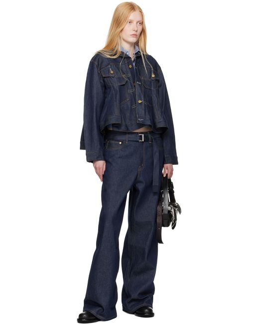 Sacai インディゴ Levi'Sエディション デニムジャケット ブルー