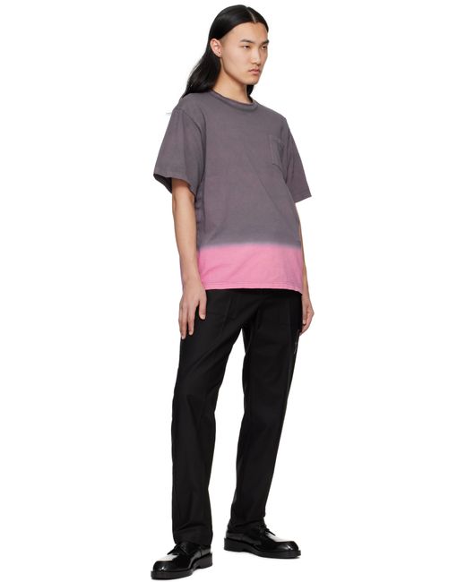 Sacai Black Wtaps Edition Cotton Back Satin Trousers for men