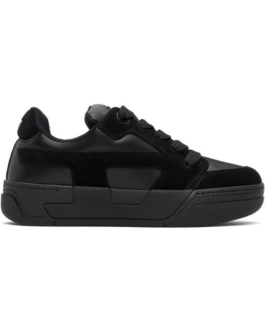DIESEL Black D-Ollie-Monochrome Sneakers for men