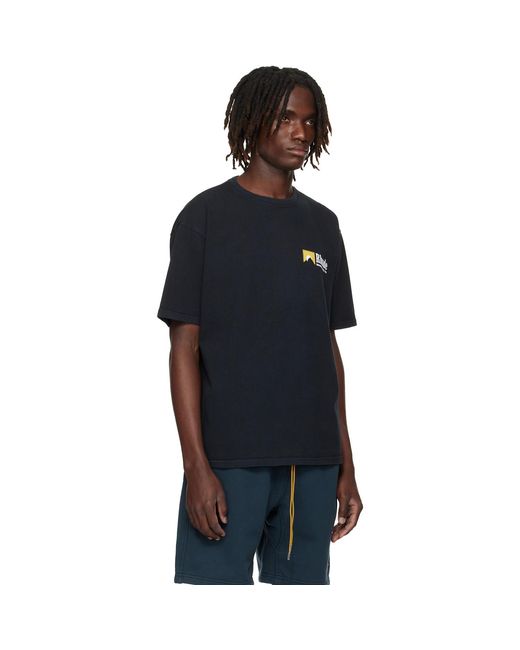 Rhude Black International Racing Logo T-Shirt for men