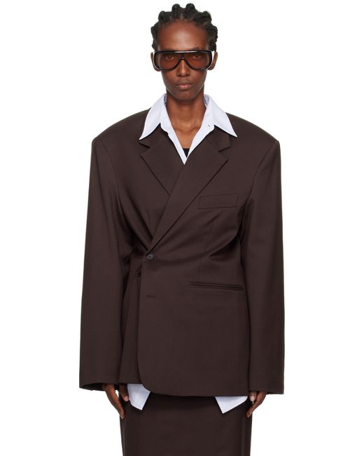 Frankie Shop Black Crosby Wrap Blazer