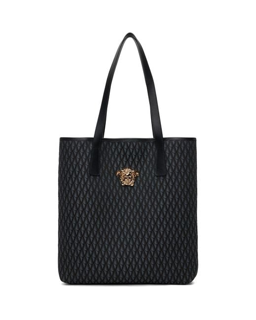 Versace Black 'La Medusa' V Jacquard Tote for men