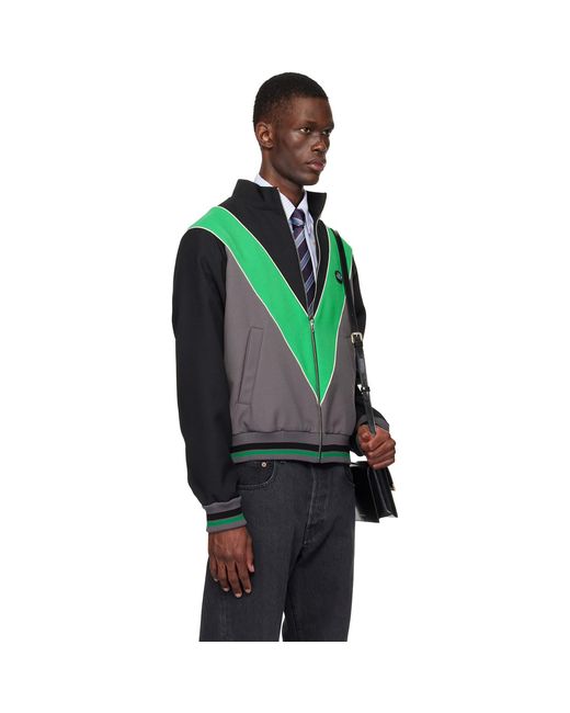 Valentino Black Inlaid V Track Jacket for men