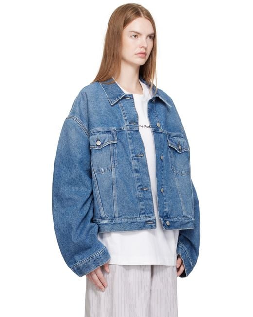 Acne ブルー オーバーサイズ デニムジャケット Blue