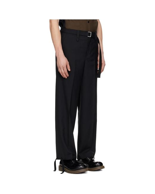 Sacai Black Suiting Trousers for men