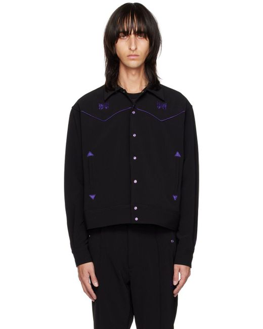 Needles Piping Cowboy Jacket in Black for Men | Lyst