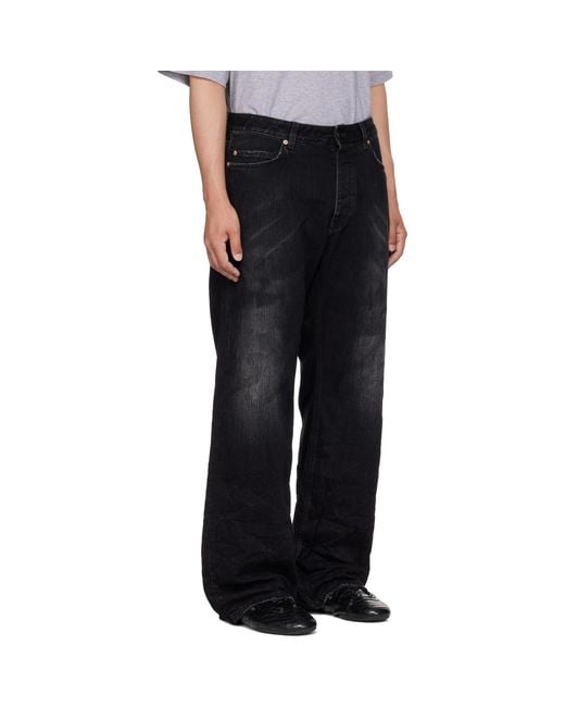 Balenciaga Black Relaxed Fit Jeans for men