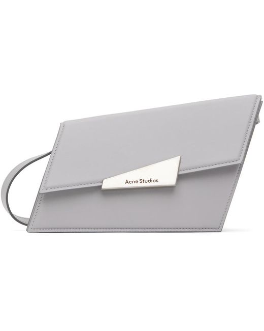 Acne White Gray Micro Distortion Bag