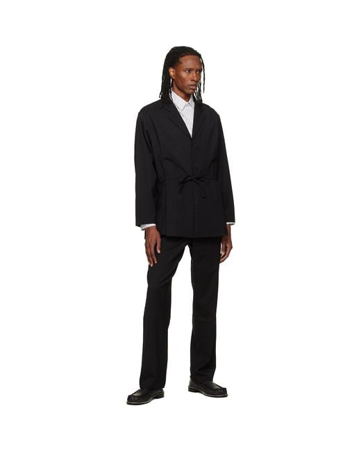 Kiko Kostadinov Black Laan Gathered Blazer for men