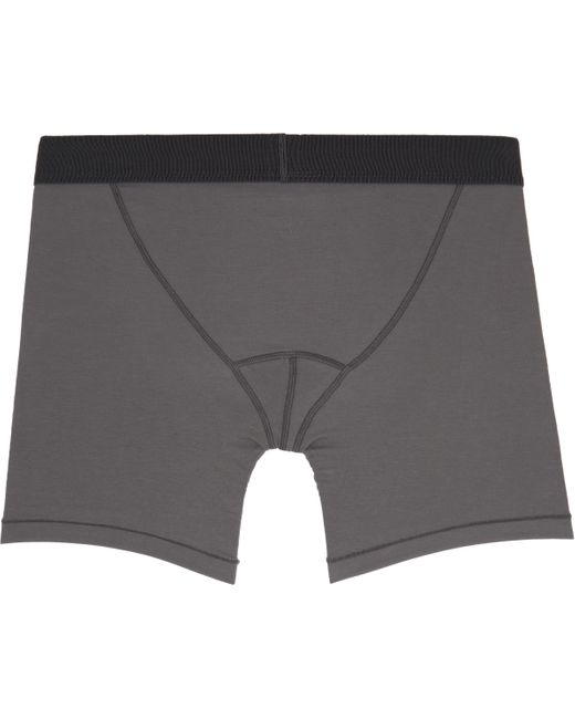Skims Gray Three-Pack Cotton 5 Boxer Briefs for men
