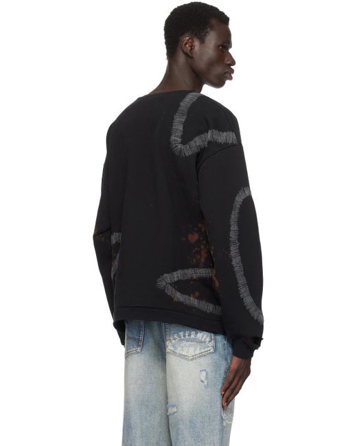 Who Decides War Black Windowed Sweatshirt for men